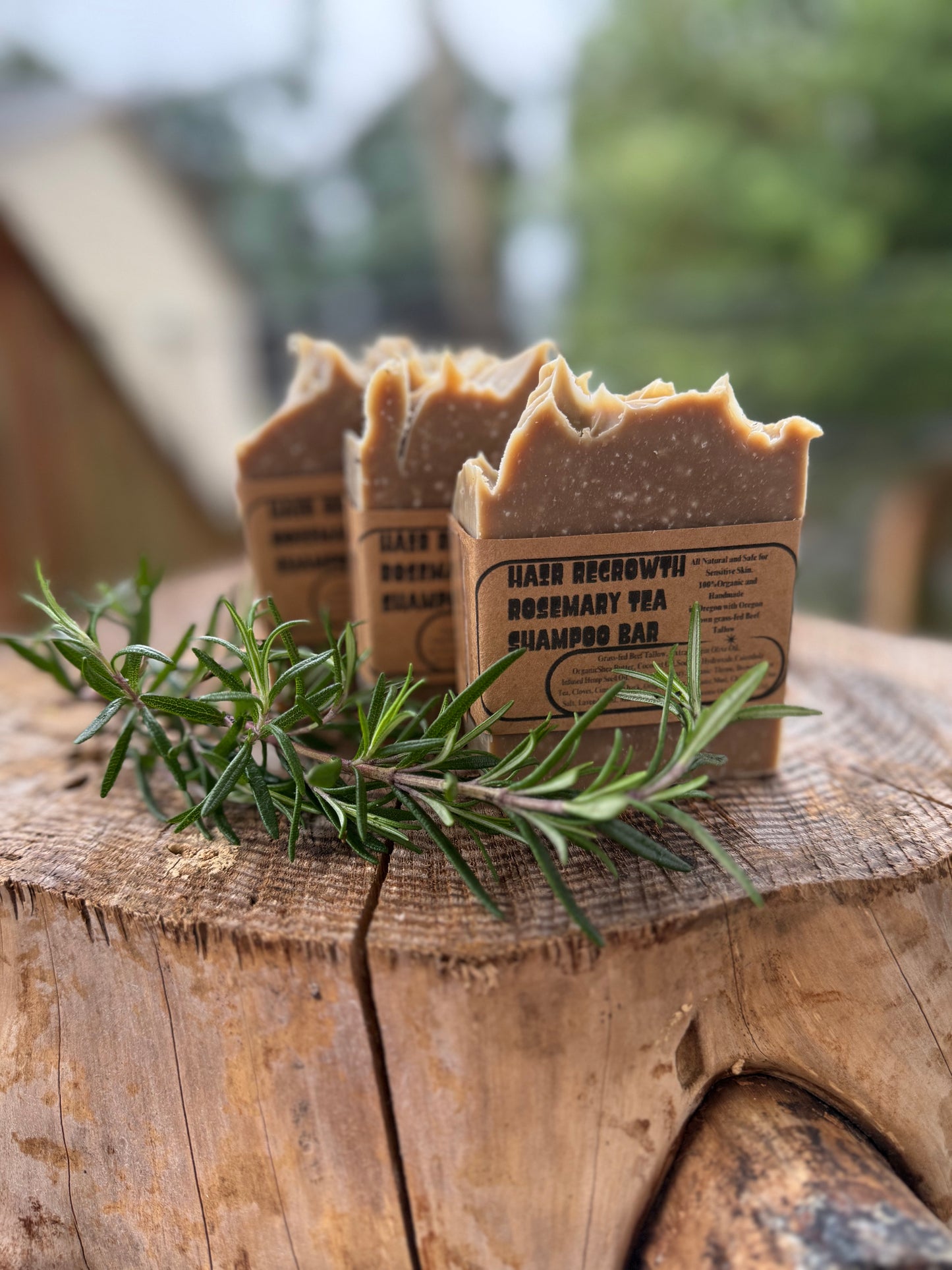 Hair Regrowth Rosemary Tea Tallow Shampoo Bar